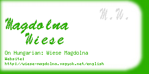 magdolna wiese business card